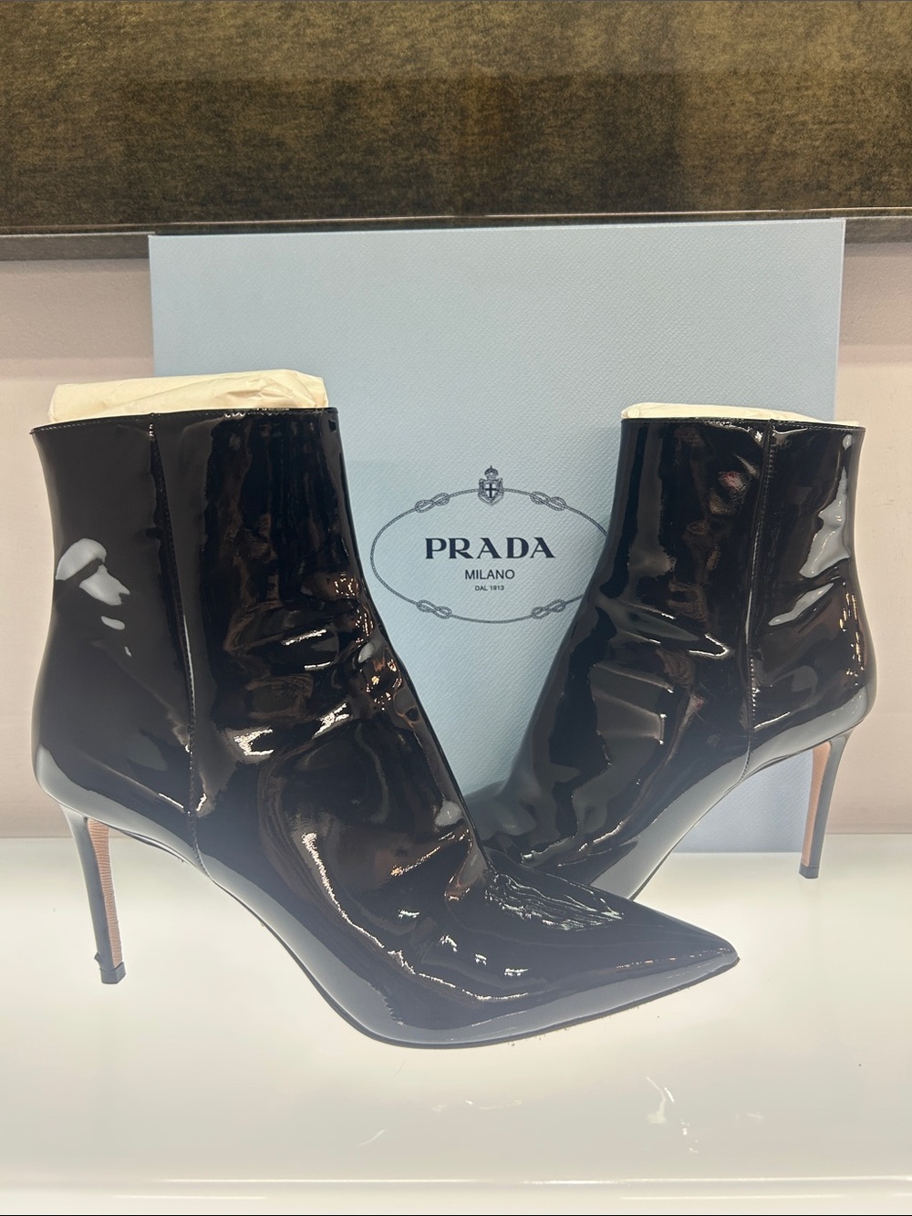 Prada patent stilettos